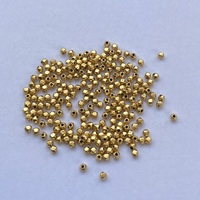 Or massif 14 carats 18 carats 2.5mm 3mm perle pépite à facettes fine faite à la main résultats de bijoux bricolage entretoise fabrication de bijoux Bali inde or véritable
