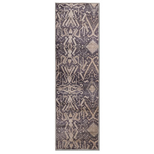 Alfombras de Bambú y Seda Tejidas a Mano con Patrón Geométrico Rosa y Morado Someplace Time AKBS-1160(FR) para Sala de Estar, Alfombras Jaipur US - Product Image 1