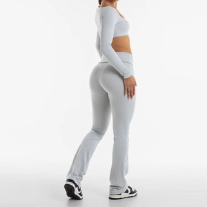 Leggings de yoga pour femmes, taille haute, respirants, tricotés, doux, extensibles, pour la gym et les entraînements - Product Image 6