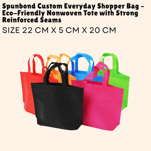 Bolso de compras diario personalizado Spunbond, bolso no tejido ecológico con costuras reforzadas fuertes - Product Image 1