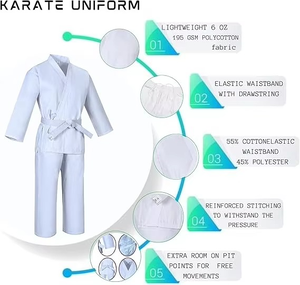 Kimono de Jiu-Jitsu et Karaté, uniforme de haute qualité, durable, unisexe, vêtements d'arts martiaux avec logo personnalisé, fabrication OEM disponible - Product Image 3