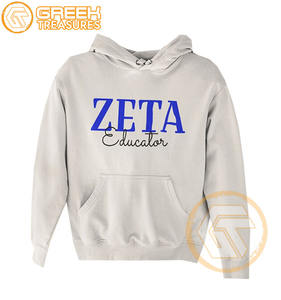 Zeta phi beta personnalisé sweat à capuche brodé en molleton de coton sororité pull de haute qualité vêtements grecs plus beaux sweats à capuche pour femmes - Product Image 5