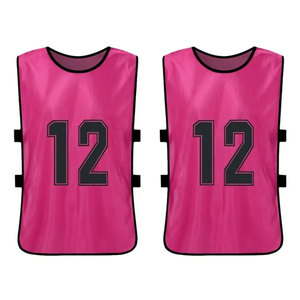 Chaleco de entrenamiento de fútbol para jóvenes y adultos de poliéster 100% hecho a medida, Baberos de malla de fútbol de secado rápido con logotipo de equipo, conjunto de Jersey - Product Image 3