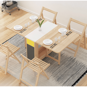 Minimalist Solid Wood Folding <b>Chair</b> Portable Space-Saving <b>Dining</b> Seat for Home Use Modern Design 12-Month Warranty Sturdy - Product Image 5