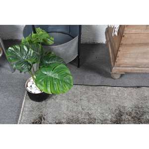 Alfombra turca de área grande clásica bohemia de 3,7x6,8 pies, lana de retazos marrón y gris con respaldo de látex para sala de estar adolescente - Product Image 2