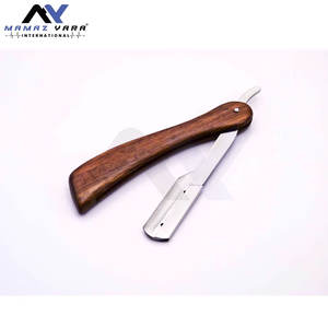 Navaja de Afeitar Profesional de Primera Calidad con Hoja de Acero Inoxidable Reemplazable y Mango de Madera Natural para Afeitado Facial - Product Image 4