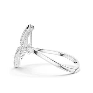 0.12 CT Lab Diamond Pave <b>Cross</b> Band <b>Ring</b> for Women VVS-VS EF Clarity 18KT, 14KT, 10KT Gold & 925 <b>Silver</b> Rose, Yellow, - Product Image 6