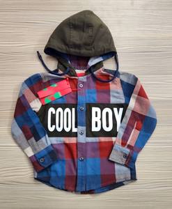 Nouvel arrivage Sweat à capuche à carreaux décontracté pour garçon à manches longues en coton et polyester respirant anti-boulochage Bangladesh - Product Image 3