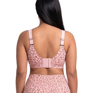 Wholesale <b>Push</b>-<b>Up</b> Breathable Seamless <b>Wireless</b> Underwear Pink Leopard Contour Minimizer Everyday Support <b>Bra</b> - Product Image 3