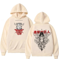 Sweat-shirt à capuche unisexe Harajuku imprimé Manga L'Attaque des Titans Yeager Eren, grande taille, pour hommes et femmes, streetwear Harajuku
