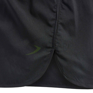 Pantalones cortos deportivos de entrenamiento de fitness ecológicos de la más alta calidad, tela de tacto suave negra sólida, precio razonable - Product Image 6