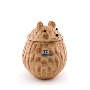 Panier de rangement mignon ours en rotin pour enfants cadeau décoration de la maison pour enfants vente en gros écologique - Product Image 2