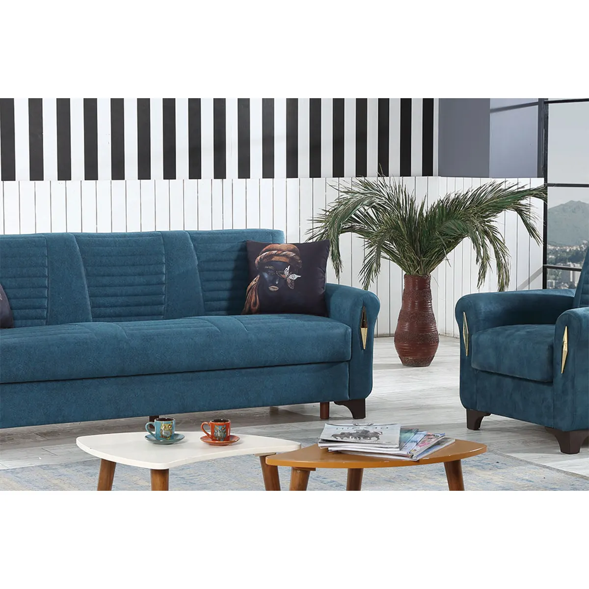 Desain Baru Sofa Kualitas Baik Murah Sofa Mewah Ruang Tamu Elegan Mewah Art Lounge Nyaman Sofa Set Furniture Ruang Tamu