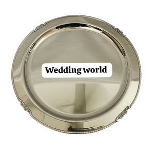 Plato de chocolate de acero inoxidable, plato de chocolate de diseño hecho a mano pulido brillante, bandeja de chocolate de Ramadán de forma redonda - Product Image 1