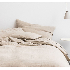 Rửa sạch pháp Khăn trải giường trang trại phong cách thiết lập 4 sâu túi 100% tinh khiết lanh lanh tấm thiết lập - Product Image 1