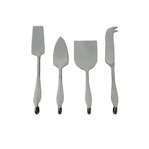Ensemble d'outils de coupe de fromage en acier inoxydable élégant de 4 couverts couleur argent couverts parfaits pour les mariages hôtel maison accessoire - Product Image 6