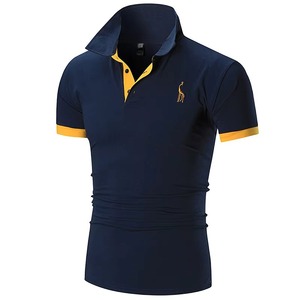 Polo de golf personalizado para hombre, color sólido polo con logotipo bordado en blanco para 100% algodón, promoción, camisas para hombre - Product Image 1