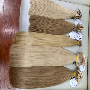 Cinta vietnamita de alta calidad, color rubio claro. # Extensiones de cabello natural liso de 60 colores, sin procesar, con cutícula alineada - Product Image 2