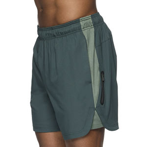 100% Polyester séchage rapide fermeture éclair poche respirant Gym Fitness entraînement athlétique Double couche course entraînement Shorts pour hommes - Product Image 1