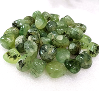 Pierre naturelle de préhnite roulée en gros, agate druzy polie, pierre précieuse, cristal de guérison Reiki et de méditation, mascotte écologique