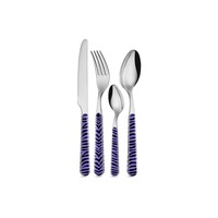 Couverts en acier inoxydable utilisés dans les ustensiles de cuisine Table Café Usage domestique Couleur argent Enduit Couverts finis Designer Poignée Lot de 4