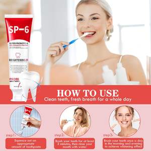 Pasta Dental Blanqueadora Probiótica SP-6 para el Mal Aliento, Blanqueamiento Dental, Cuidado del Microbioma Bucal, Eliminación de Manchas, Aliento Fresco - Product Image 4