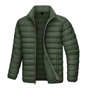 2025 nouvelle mode personnalisée hommes hiver doudoune toile tissu prix de gros - Product Image 1