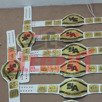 Ceintures de lutte personnalisées Créez vos propres plaques de zinc plaqué or blanc Bracelet en cuir ceintures de champion de lutte wwe
