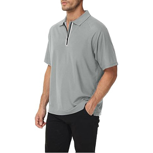 Polo de sport léger en coton à manches courtes pour homme, respirant et absorbant l'humidité, motif uni brodé, approvisionnement ODM - Product Image 1