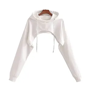 Kiteng USA 2023 High Quality Polyester Women's T-Shirts crop top long sleeve Round Neck women's hoodie Custom Order Small MOQ