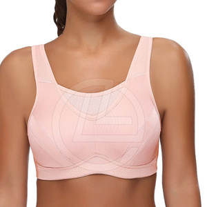 สปอร์ตบราดันทรงสำหรับผู้หญิงสปอร์ตบราดันทรงพร้อมแผงผ้าตาข่ายและผ้ายืดนุ่ม - Product Image 4