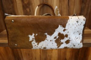 Fashionable Cowhide Leather Tote Bag with Fur Western Style <b>Purse</b> for Women - Product Image 5