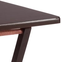 Table de service pliable en bois classique For Basics avec étagère de rangement 14,6Lx19Wx26H pouces Espresso Lot de 4