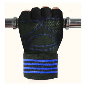 Gants de gymnastique demi-doigt en polyester avec dragonne Entraînement Fitness Levage Poids Puissance Respirant Gants de fitness antidérapants - Product Image 3