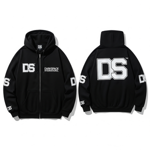 Sudadera con Capucha Unisex, 100% Algodón, Talla Grande, con Cierre, Personalizable, Transpirable, Ecológica, Tejida, Ropa de Invierno, Diseño Liso - Product Image 1