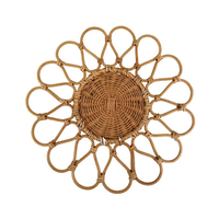Sous-plats décoratifs en rotin naturel tressé à la main, style européen, pour mariage et décoration de table, personnalisables