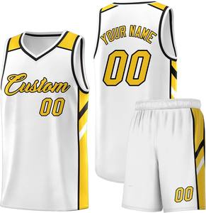 Ensembles d'uniformes de basket-ball en polyester respirant avec numéro de joueur personnalisé en gros gilets d'entraînement pour commande en gros OEM - Product Image 3