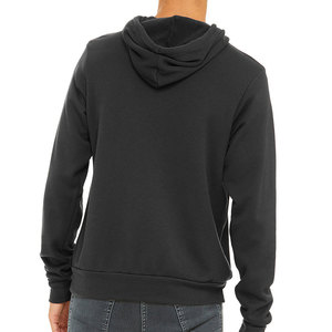 Sweat à capuche en molleton éponge unisexe gris chiné-foncé par Bella + toile Bella toile sweats à capuche unisexe - Product Image 2