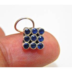 Bague de nez en saphir naturel en argent sterling 925 à la mode avec pierre principale en zircon - Product Image 4