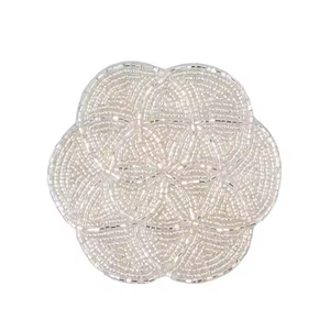 Posavasos con cuentas para regalar, posavasos con cuentas de diseño personalizado para fiestas de inauguración de casa, bar, posavasos con cuentas de inspiración Vintage - Product Image 6