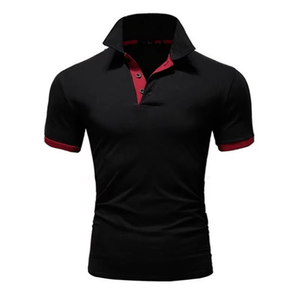 Entraînement pour hommes avec logo personnalisé pour polo Couleur unie 100% Coton Toile Brodée Technique Uniforme Golf pour Polo Shirt - Product Image 2
