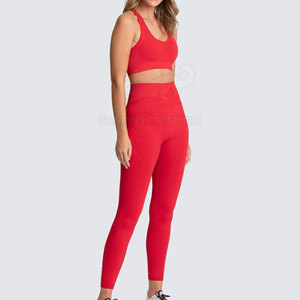 Best Selling Women Yoga Set High Quality Solid Front Logo 2-Piece Eco-Friendly Breathable Wholesale for Adult - Product Image 3