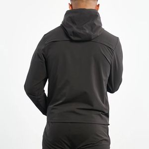 Logo OEM personnalisé respirant course à pied entraînement hommes sweat à capuche coupe-vent zippé veste de gym tissu léger - Product Image 2