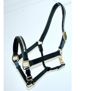 CUERO ACOLCHADO CRYSTAL BLING HALTER HEADCOLLAR Custom Made Sparkle NUEVO - Product Image 1