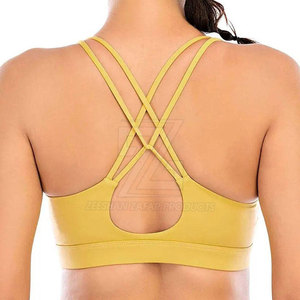 Soutien-gorge de sport pour femme, sans coutures, respirant, simple, à maintien élevé et très élastique, avec coussinets amovibles, logo frontal, coupe confortable, pour le yoga et l'athlétisme quotidien - Product Image 5