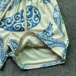 Pantalones cortos de entrenamiento de malla para hombre, diseño personalizado Vintage de una sola capa, sublimación sólida, gráfico, deportes de baloncesto, servicio OEM - Product Image 3