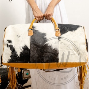 LW Real Handmade Vintage Fashion Genuine Leather <b>Duffel</b> <b>Bags</b> Western Unisex Fringe Large Travel <b>Bags</b> Waterproof Multi-Purpose - Product Image 4