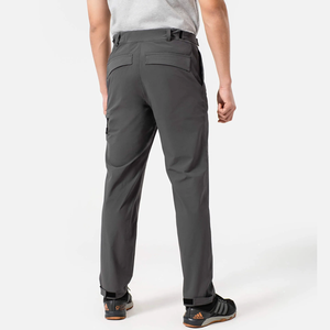 Pantalon de sport en toile personnalisable OEM pour hommes, hydrofuge avec multi-poches et fermeture à glissière, pantalon de sport taille moyenne - Product Image 2