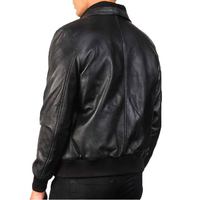 Blouson aviateur en cuir noir pour homme avec une qualité supérieure, un ajustement élégant, un matériau durable, une chaleur hivernale et un confort pour un usage quotidien