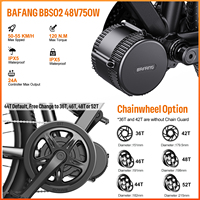 Kit de Conversión de Bicicleta Eléctrica con Motor Central BAFANG BBS01 BBS02, Protocolo UART, 250W 350W 500W 750W 1000W, Motor de Alta Potencia para Bicicleta Eléctrica